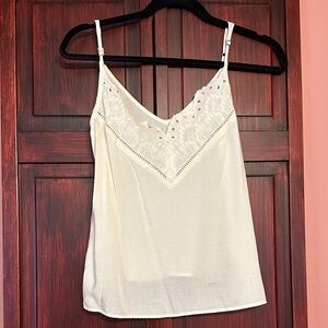 H&M Ivory Lace Trim Camisole